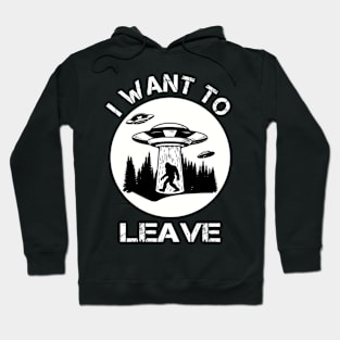 I Want To Leave Funny Gift Hoodie